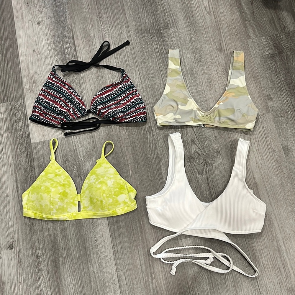 Lululemon Bikini Top plus 3 additional Bikini Tops, all size Smalls